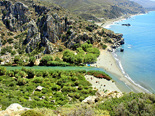 Preveli palm beach, just 9km from AnnaView apartments