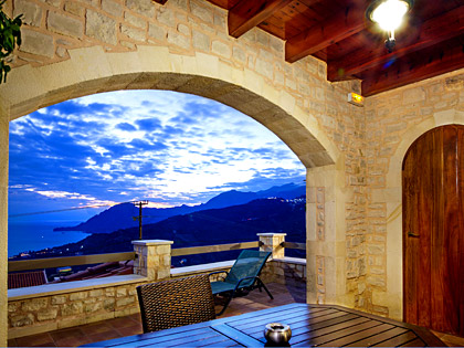 Amazing view and stone constructions on the balcony of an AnnaView Suite
